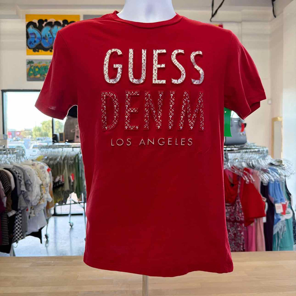 Guess Size XS Red Preloved MENS T-shirt