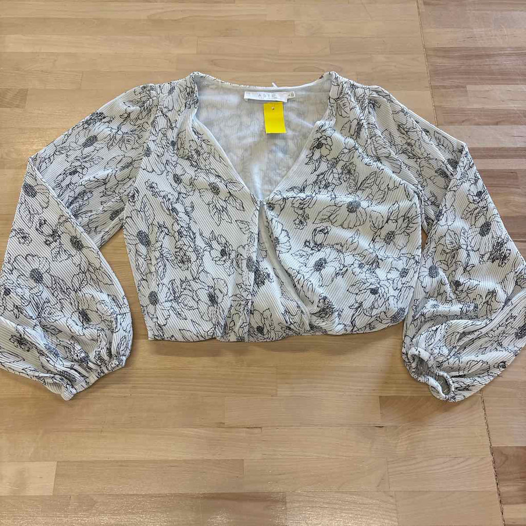 astr Size S White & Black Blouse
