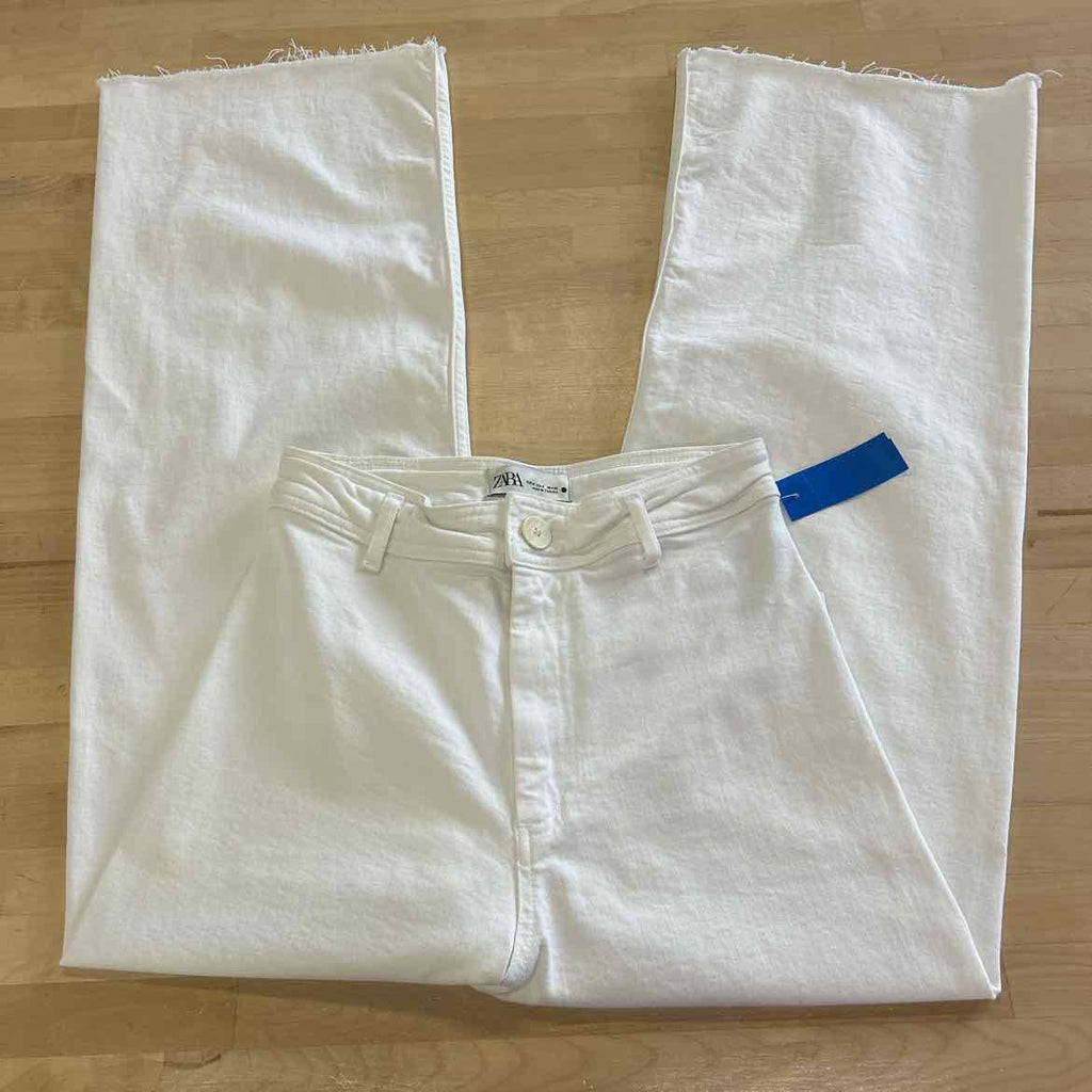 zara Size 4 White Preloved Pants