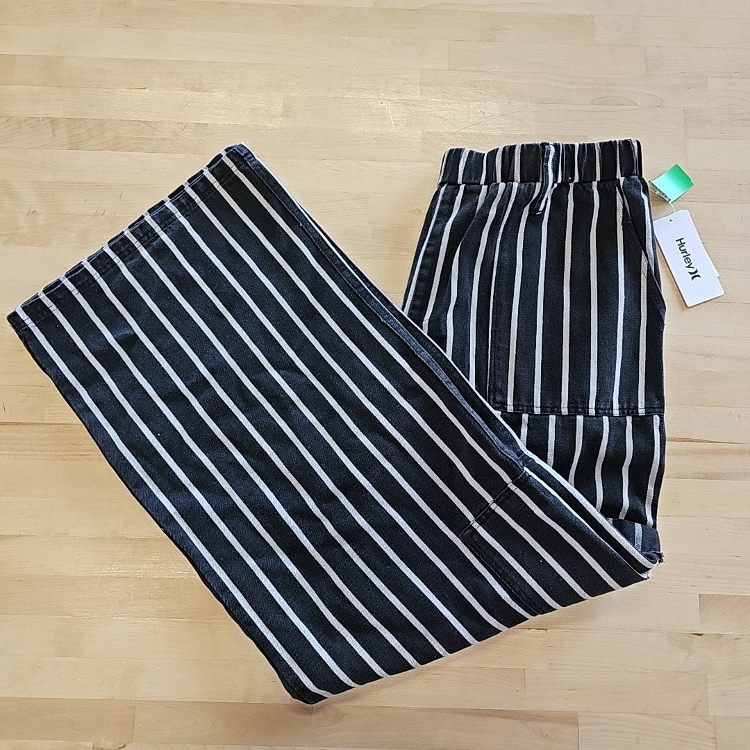 Hurley Juniors' Sloan Striped Pull-on Pants - Black - XL
