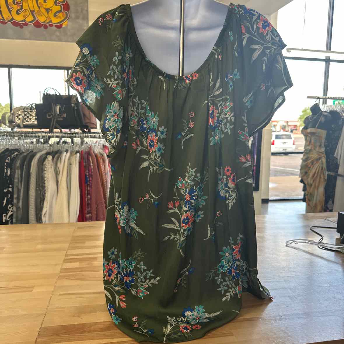 Terra & Sky Size 1X Green Sleeveless