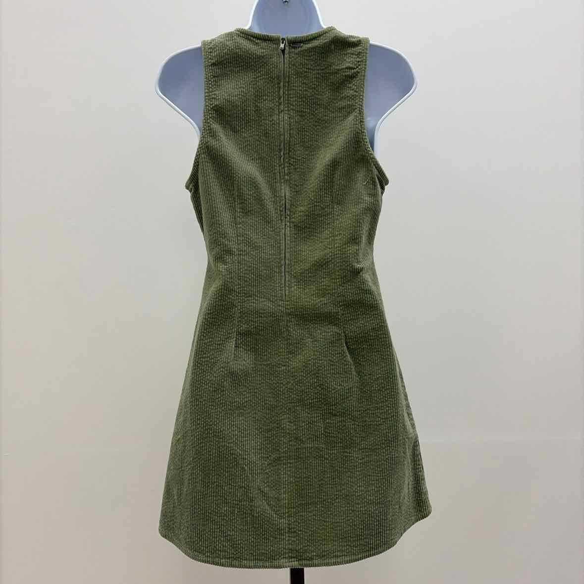 O'Neil Size S Poppy Sleeveless Corduroy Mini Dress - Oil Green