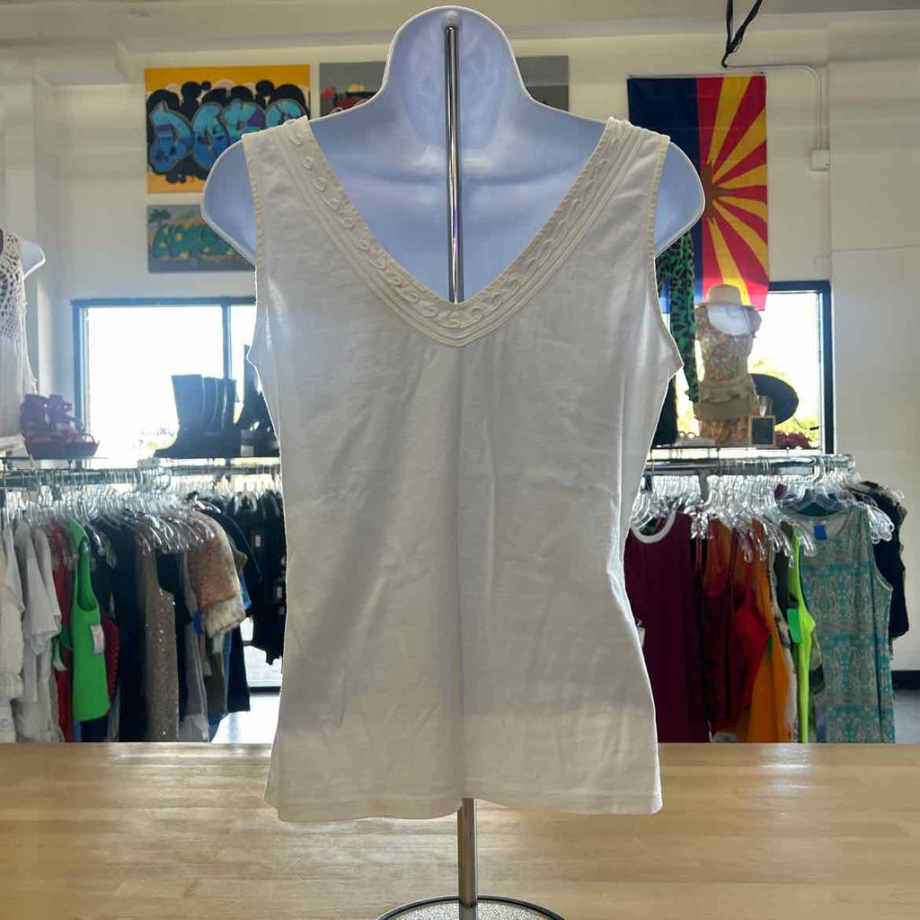Ann Taylor Size M White Preloved Tank