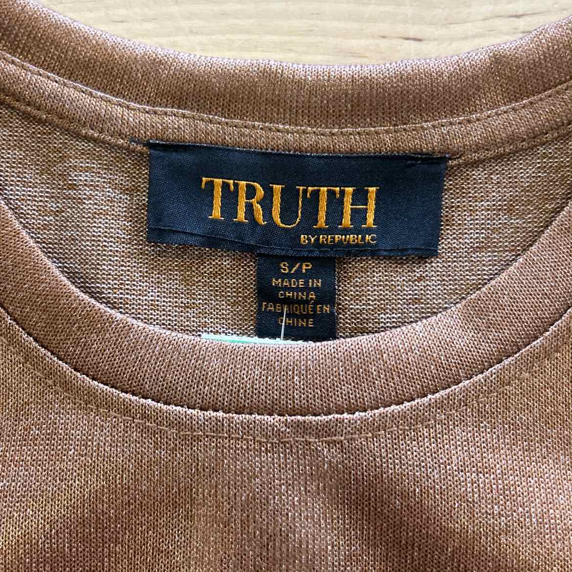 Truth Size S Gold Preloved T-Shirt SS