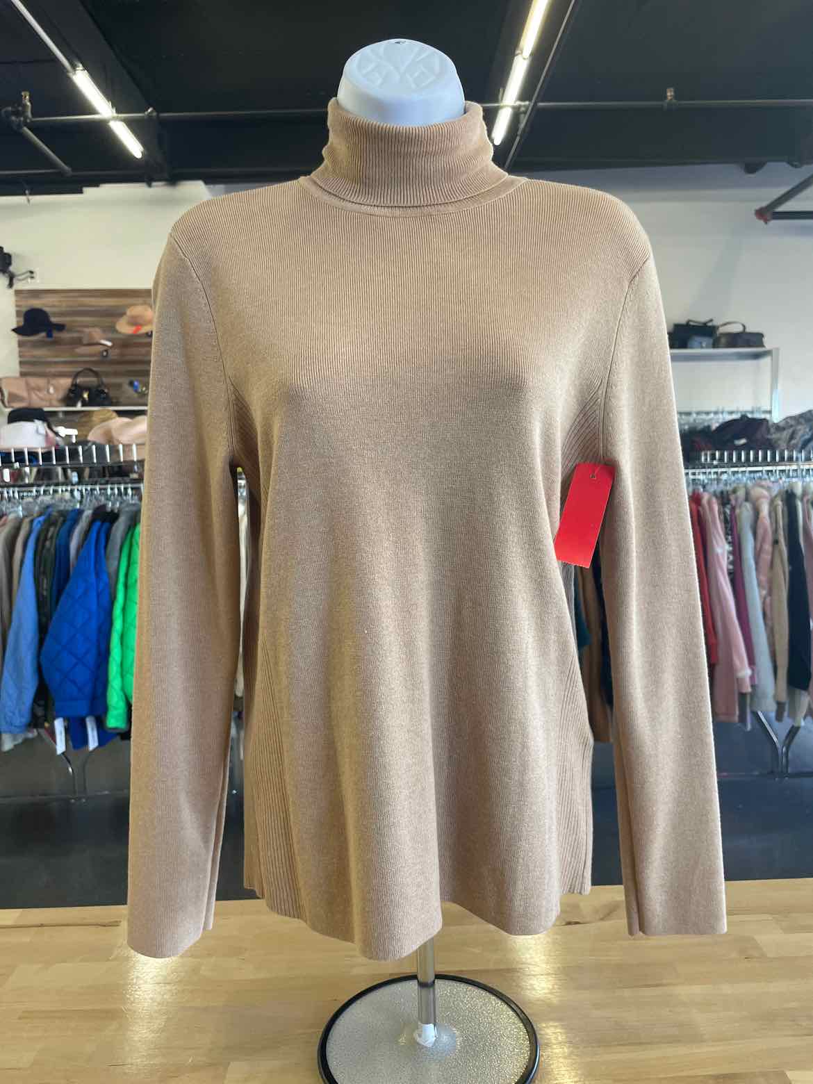 Chico's Size 1 Tan Turtleneck