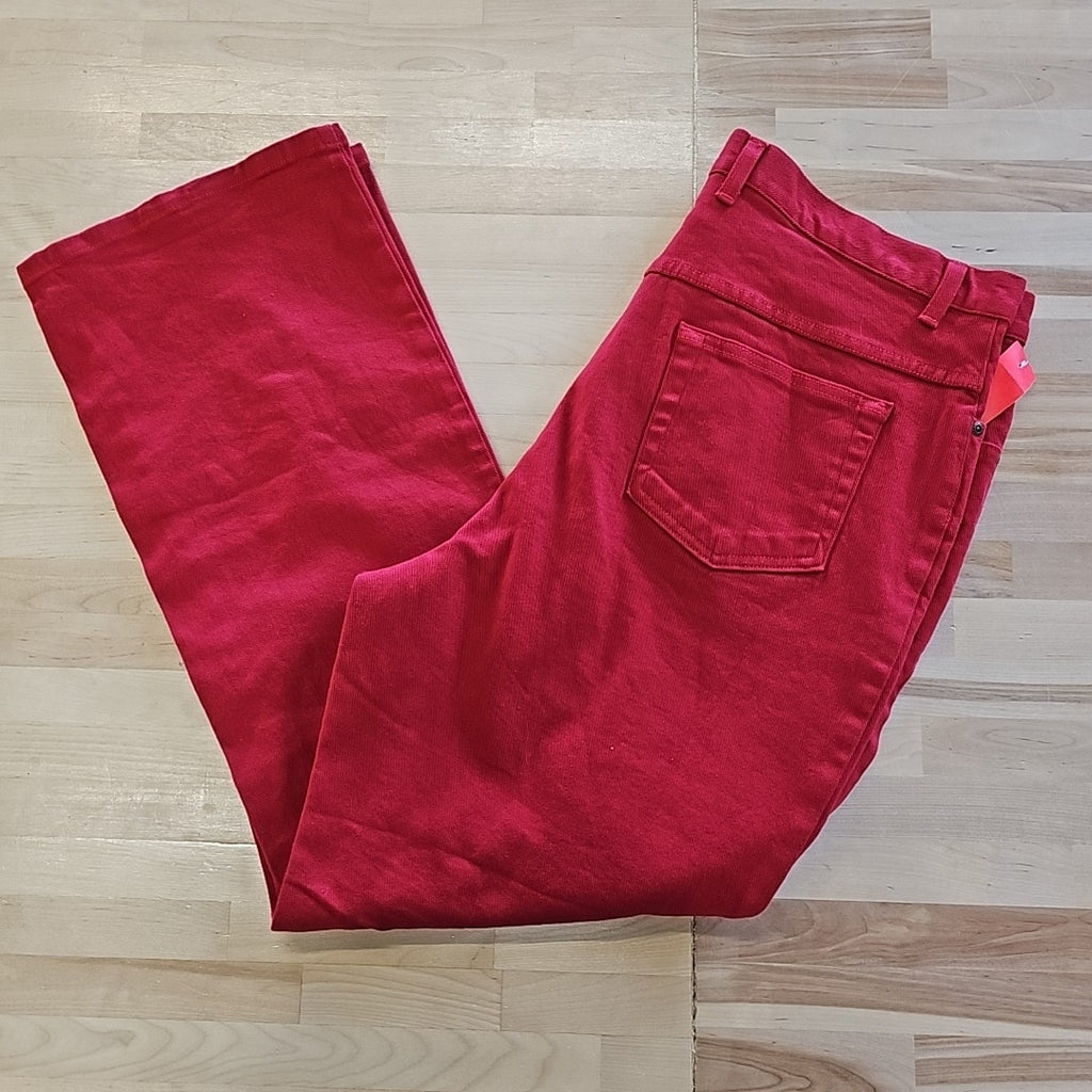 jeanology Size 20W Red Denim Preloved Jeans