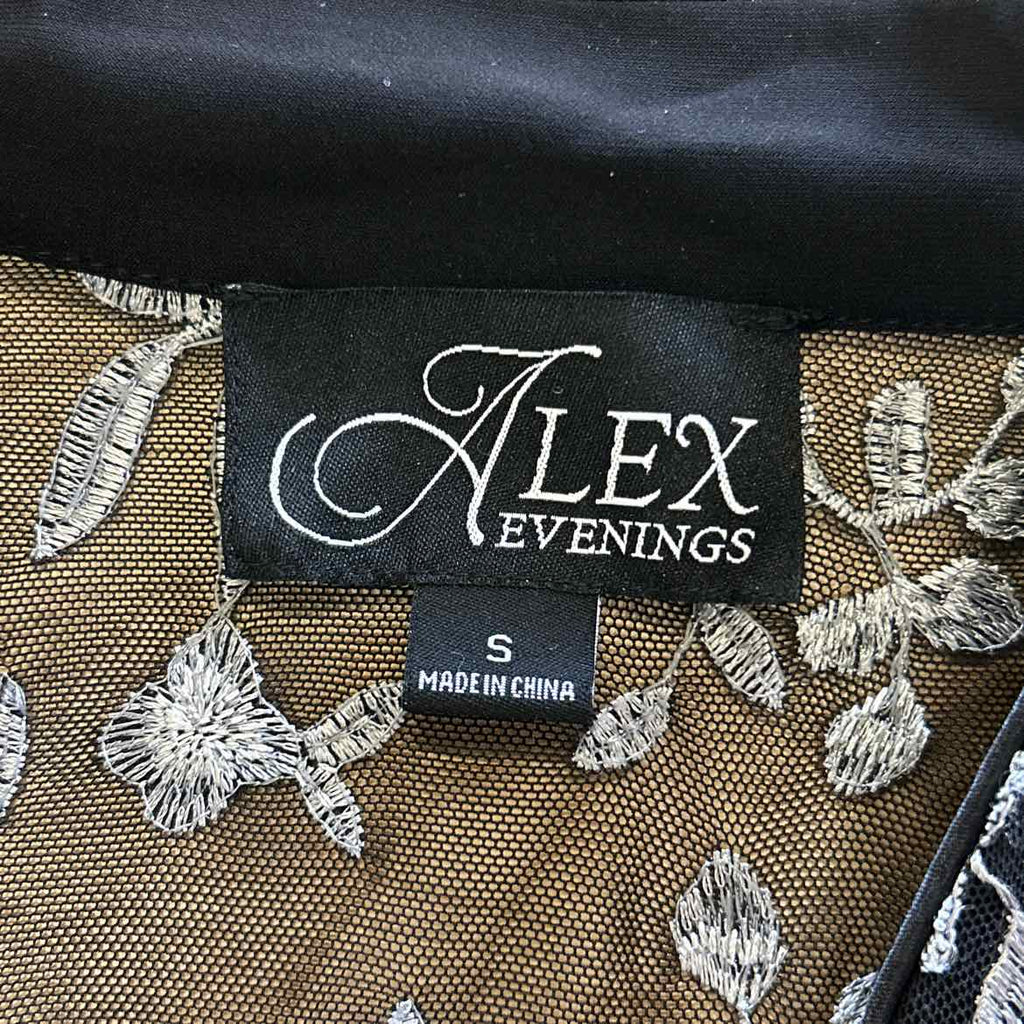 Alex Evenings Size S Black/White Mesh New Jacket