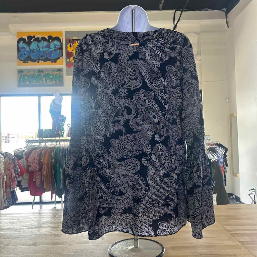 Michael Kors Size L Blue Polyester Elastane Preloved Blouse LS