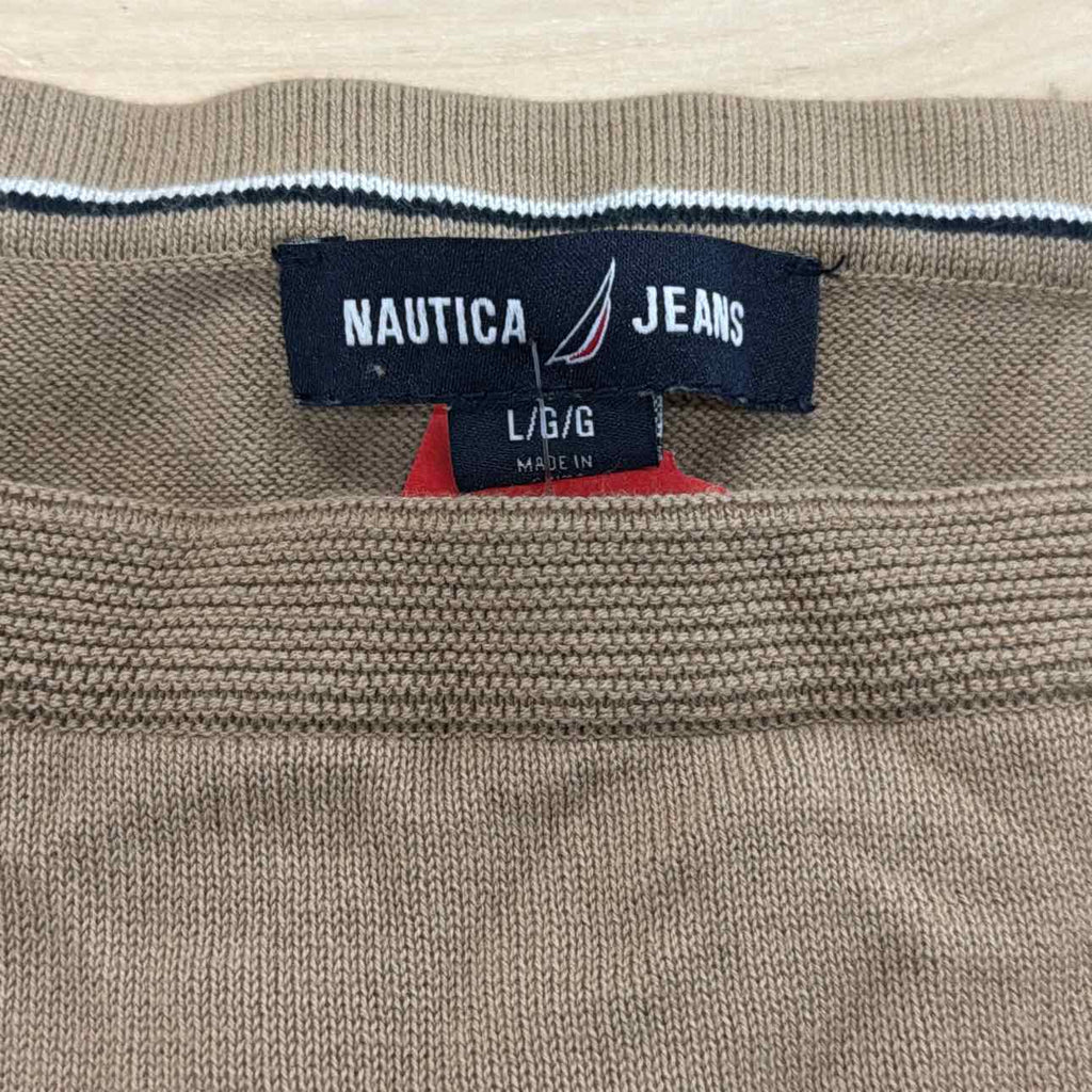 Nautica Women's Jeans Long Sleeve Stripe Boatneck Sweater