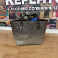 EY Botique Silver Patent Leather Preloved Handbag