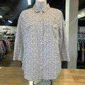 Liz Claiborne Size MT Black White Preloved Button Down LS