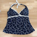 Lands End Size M/L Blue & White New Swimsuit