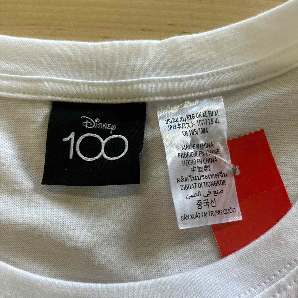 Disney Size L White Preloved T-Shirt SS