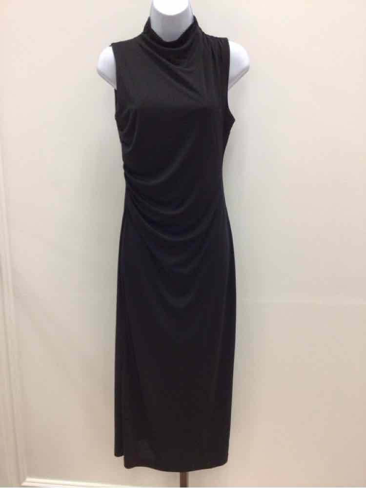 Steve Madden Size S Mo Mock Neck MIDI Dress - Black