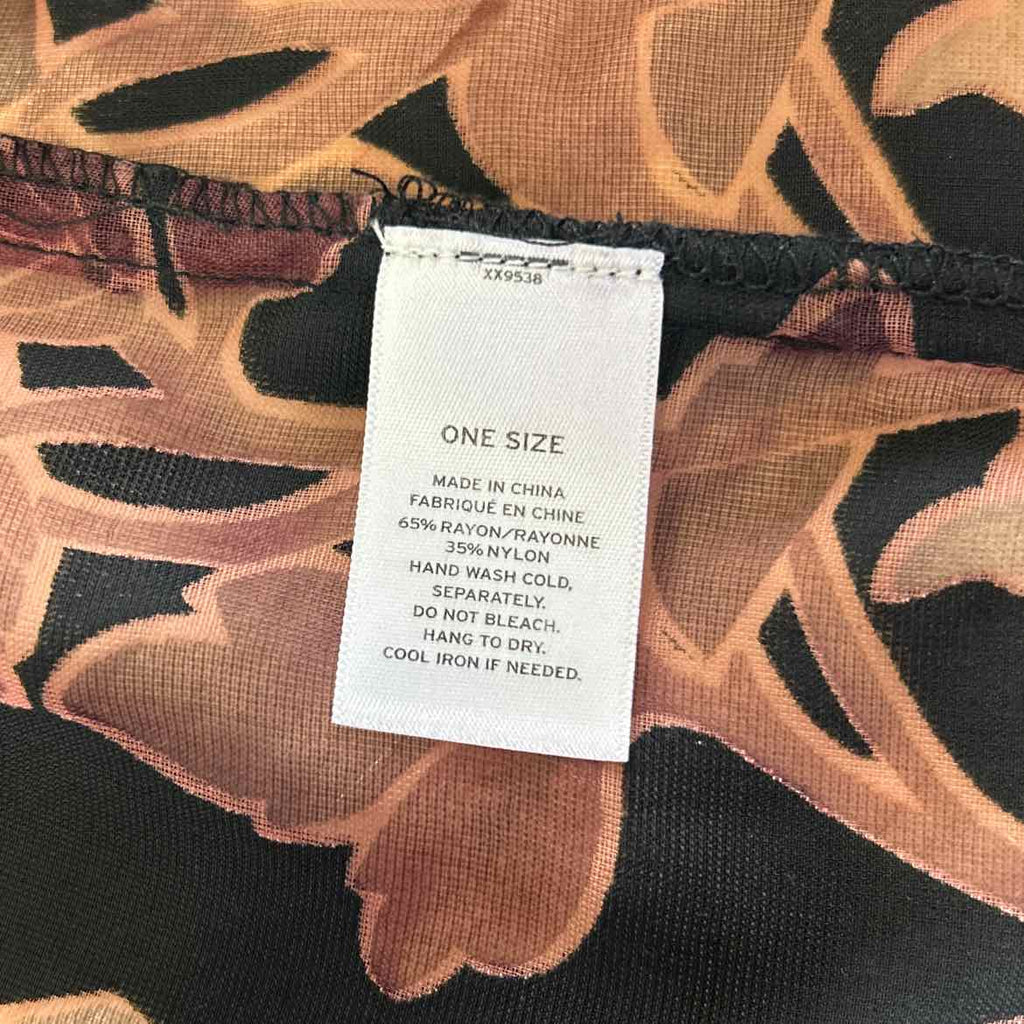 Hinge Women Size OS Black Shawl