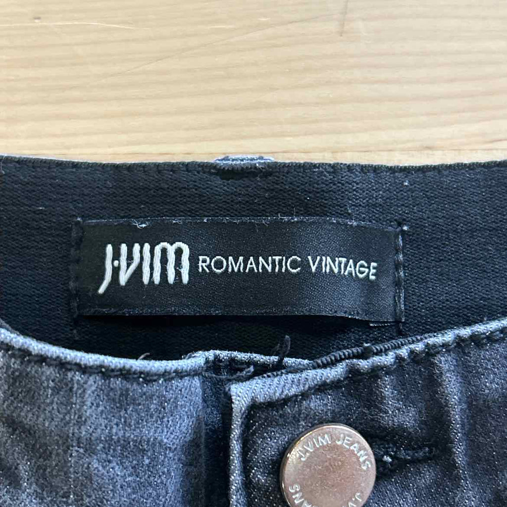 J Vim Size 28 Black & Green prints Denim Preloved Jeans