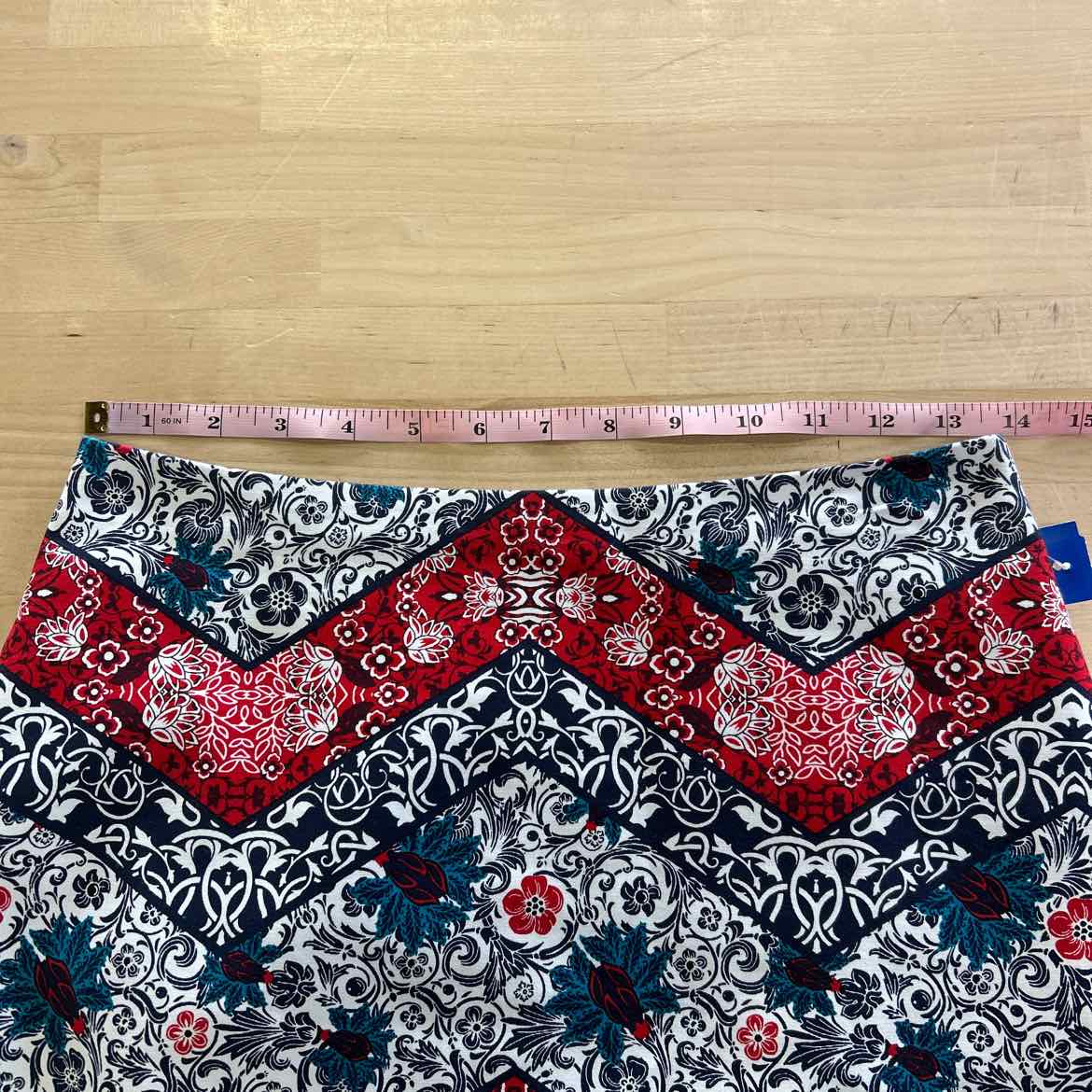 Express Size 6 Red White Blue Preloved Skirt