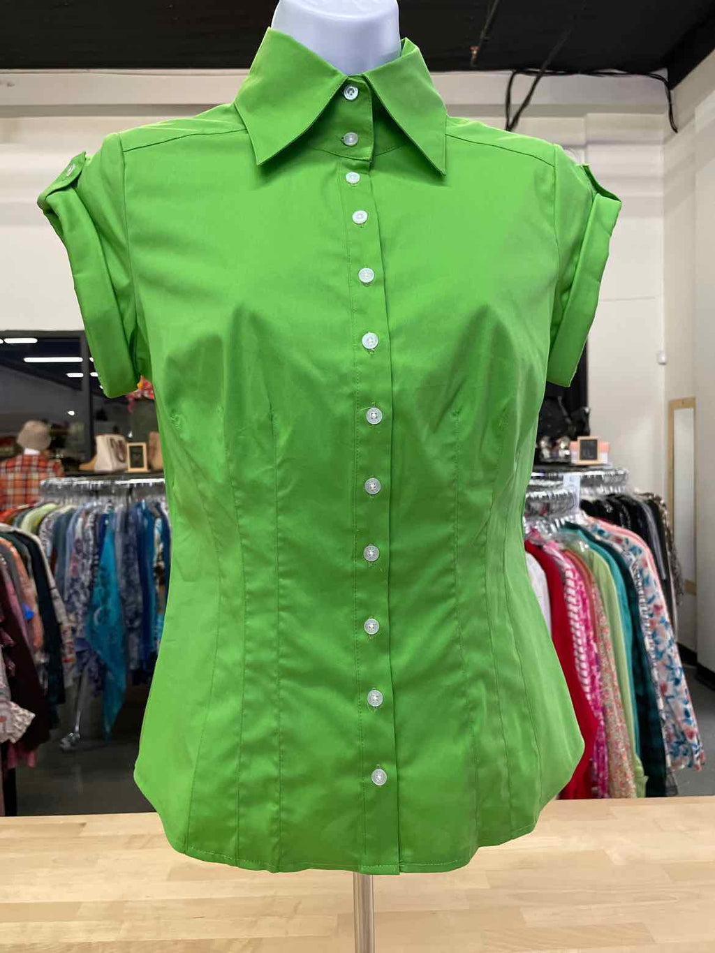 Bebe Size S Green Blouse