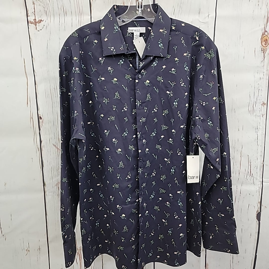 Bar III Men's Size L Blue MENS Button Down Shirt