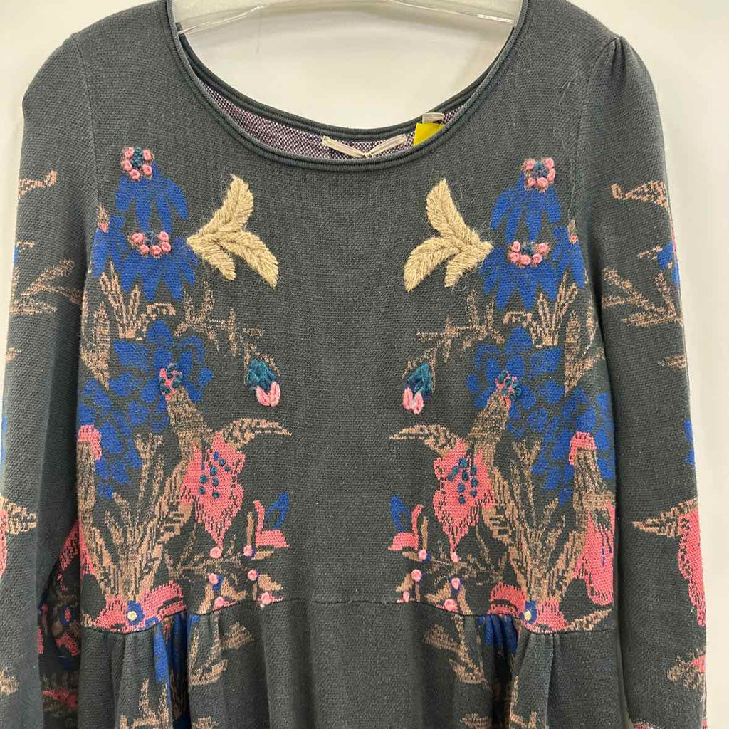 Knitted & Knotted Size L Gray Dress