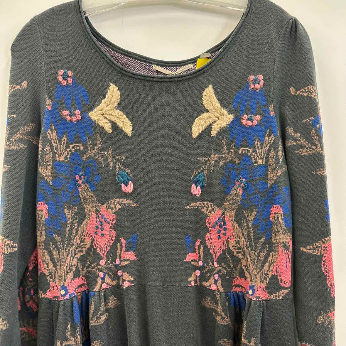 Knitted & Knotted Size L Gray Dress