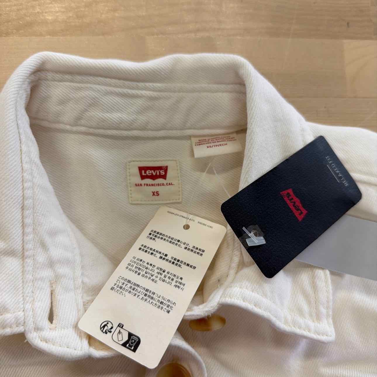 Levi's Women's Iris Button-Front Cotton Overshirt - Ecru