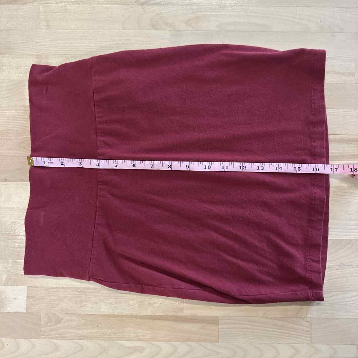 Charlotte Russe Size S Burgundy Cotton Skirt