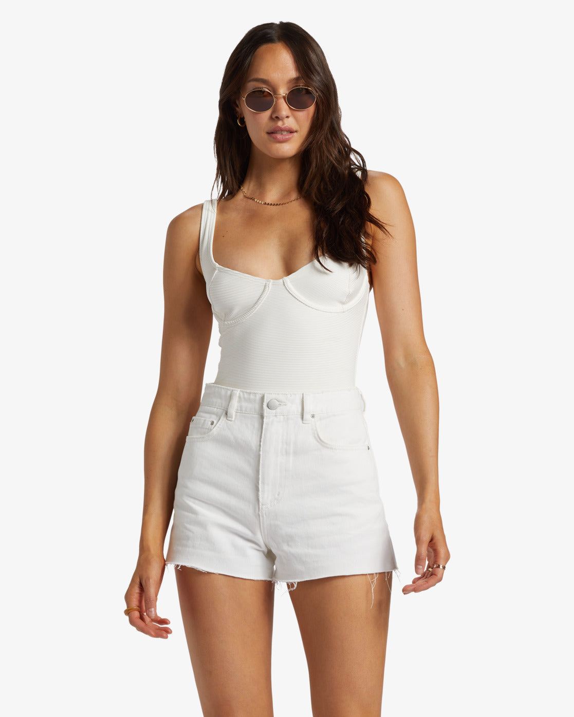 Billabong High Tides Short Denim Shorts for Women White