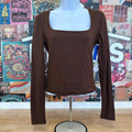 pink rose Size M Brown New Longsleeve