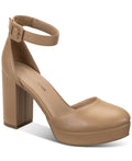 Sun Stone Birdey Ankle-Strap Block-Heel Nude 9.5W