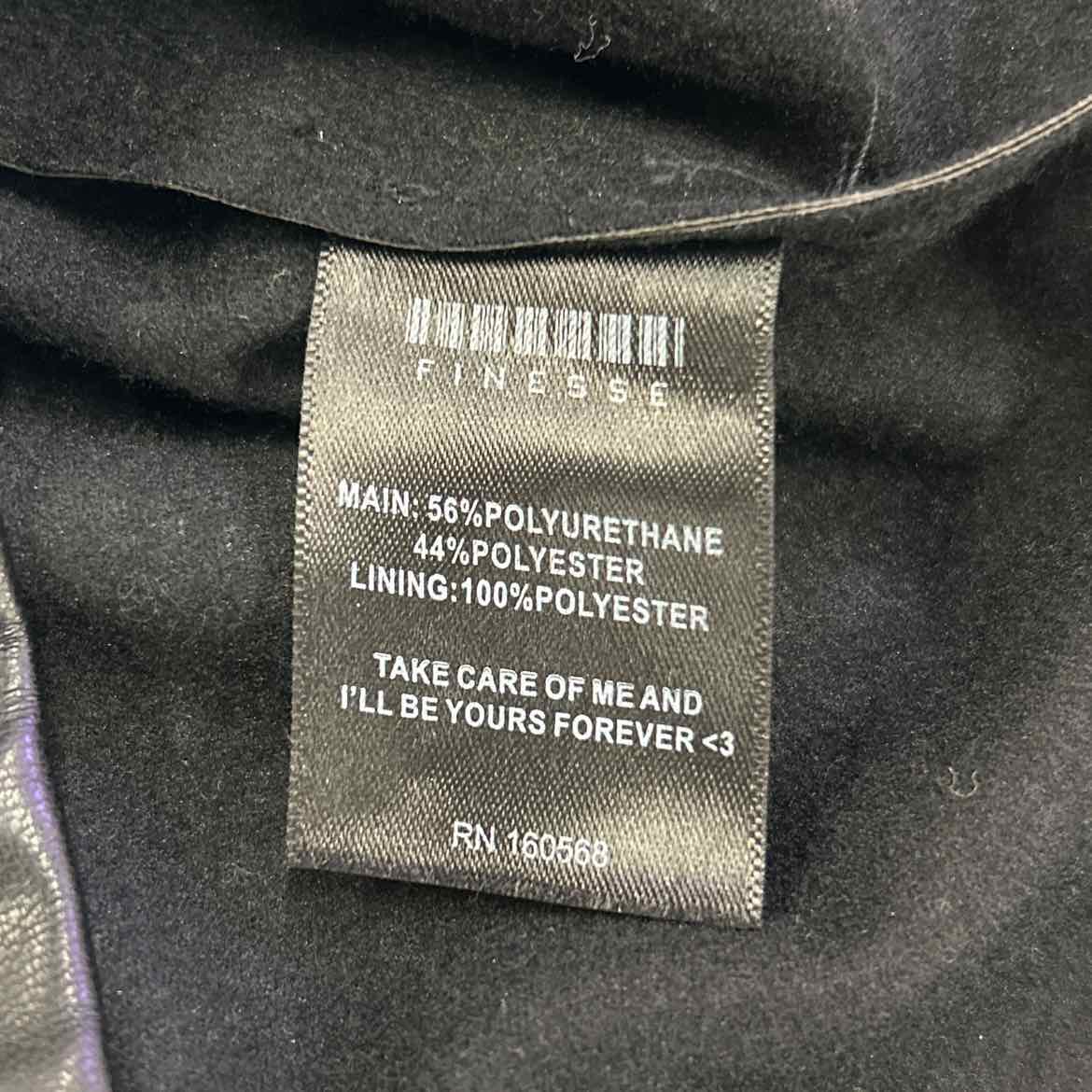 Finesse Size M Black Leather Preloved Dress
