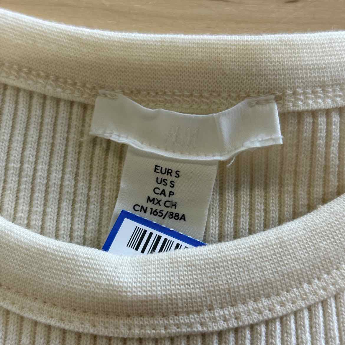 H&M Size S Off White Preloved Tank