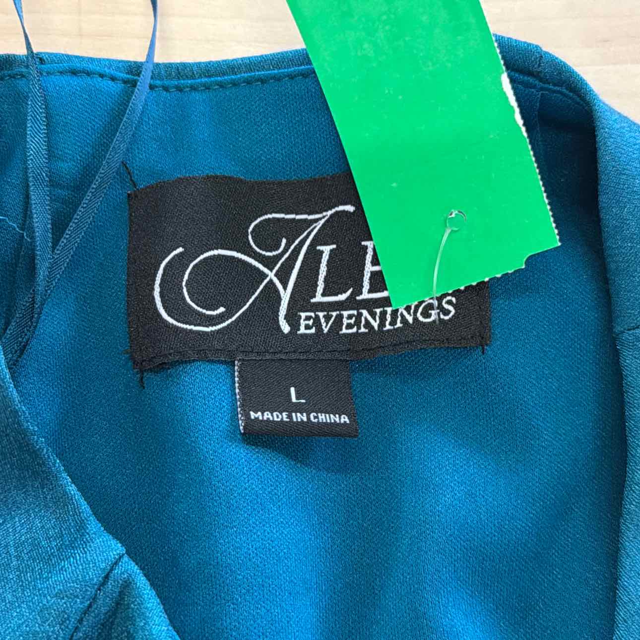 Alex Evenings Women's Asymmetrical Wrap Blouse - Teal