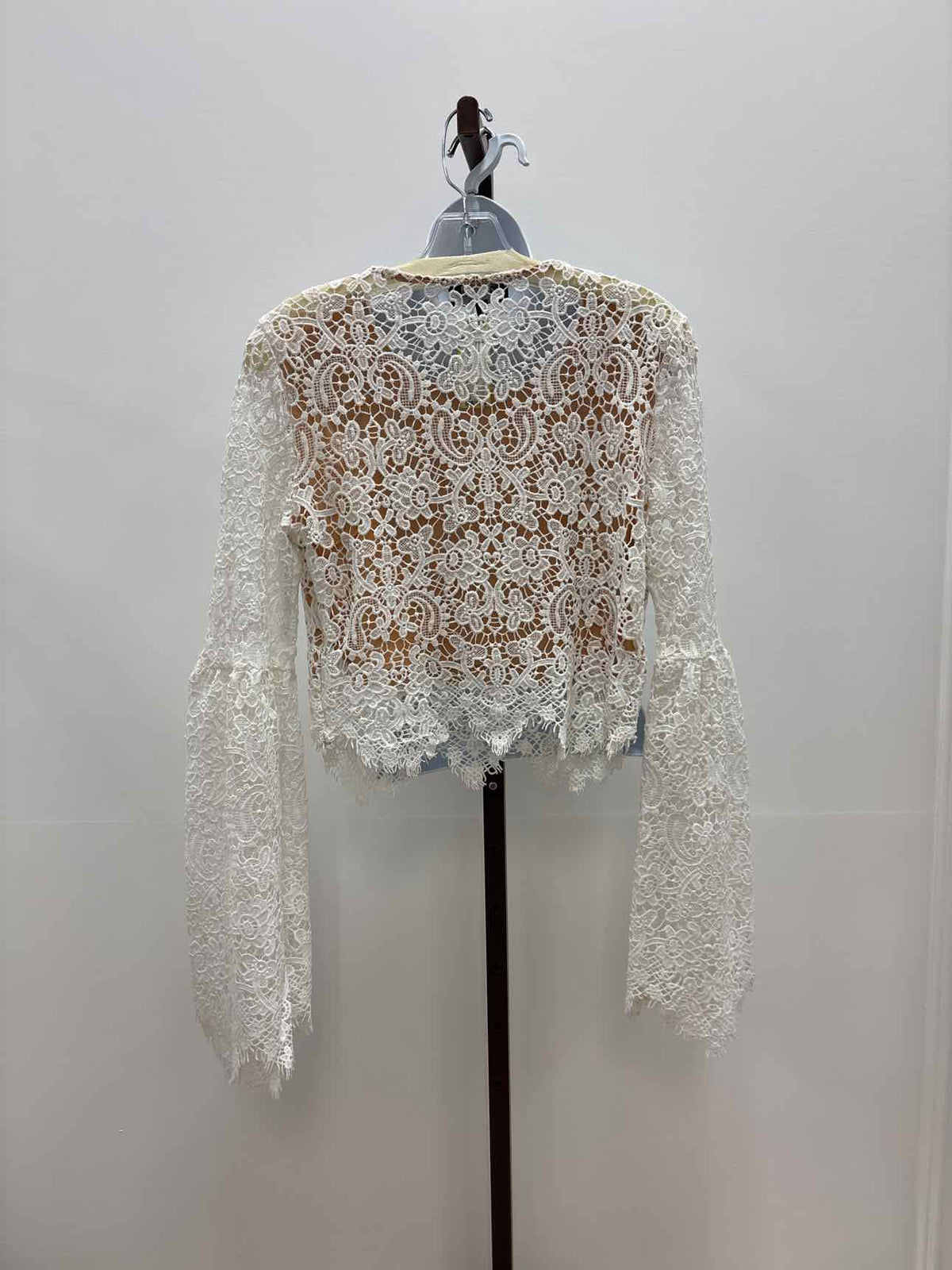 Garcia Size M White Lace Preloved Blouse LS
