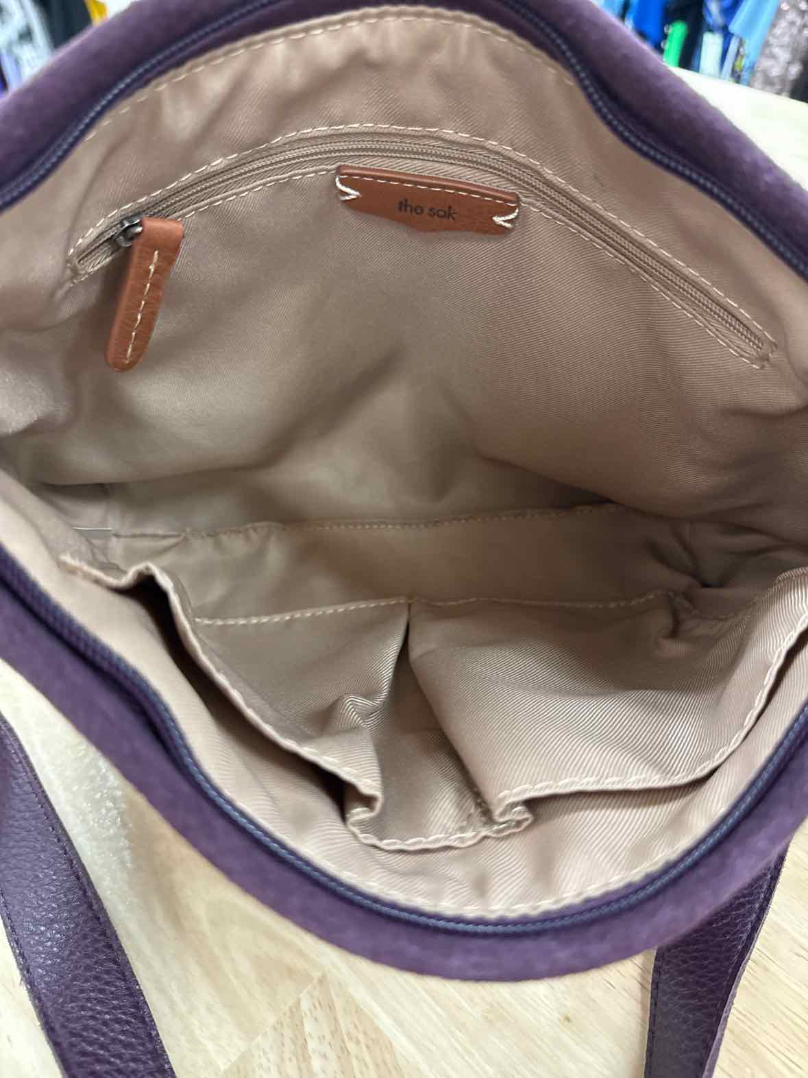 SAK Purple Melrose Leather Crossbody Preloved Handbag