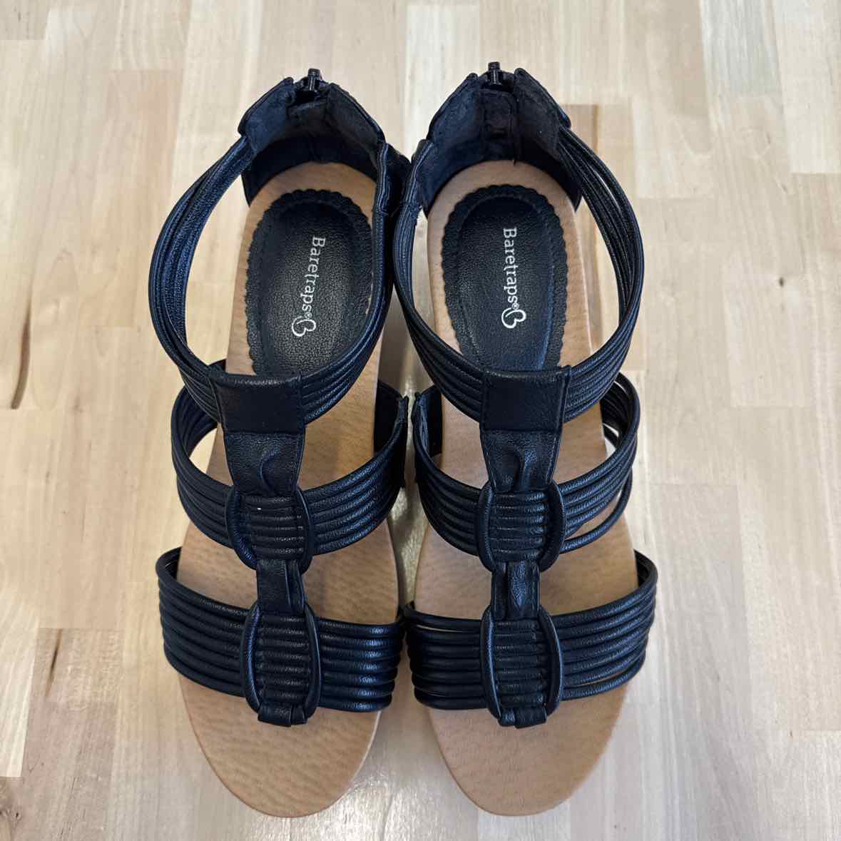 Baretraps Shoe Size 9.5 Black Wedge Sandals
