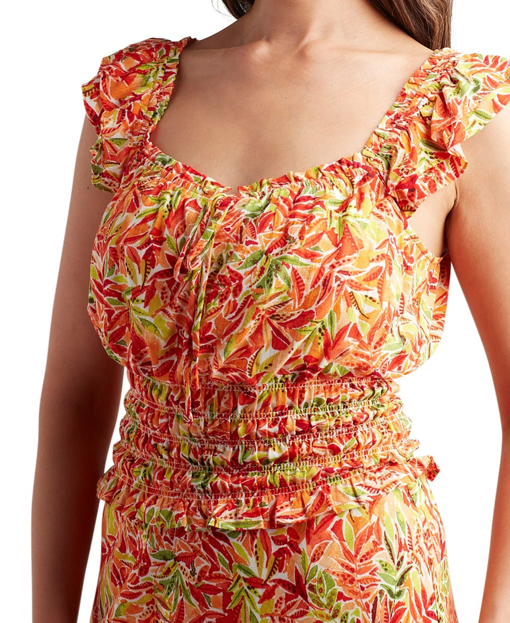 BCX Size M Printed Sleeveless Top