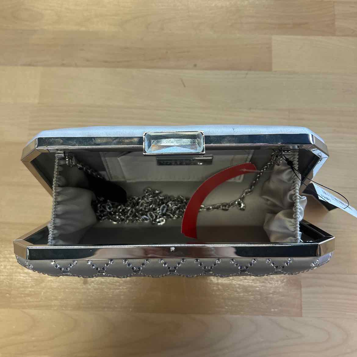 I.N.C. International Cooncepts Sasha Satin Sparkle Clutch