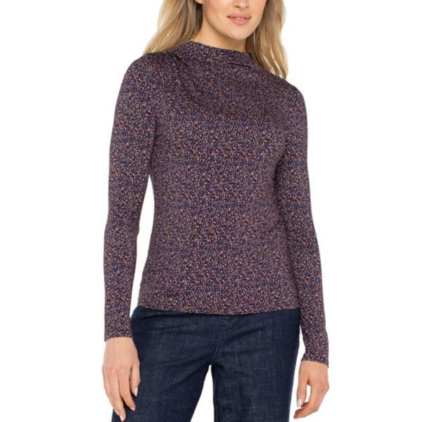 Liverpool Los Angeles Mock Neck Gathered Top