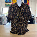 puritan Size L Black Beige Preloved MENS Button Down Shirt