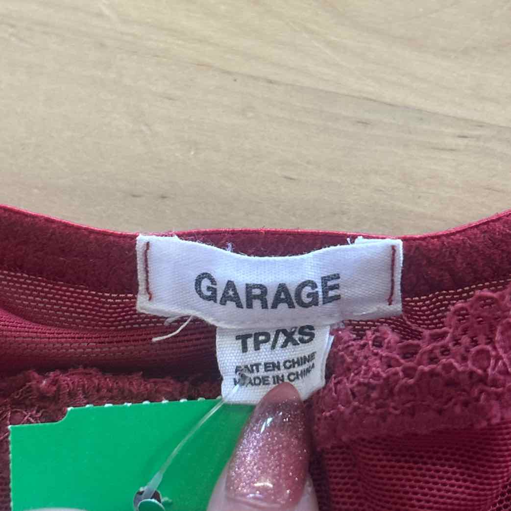 Garage Size XS Red Nylon Preloved Corset