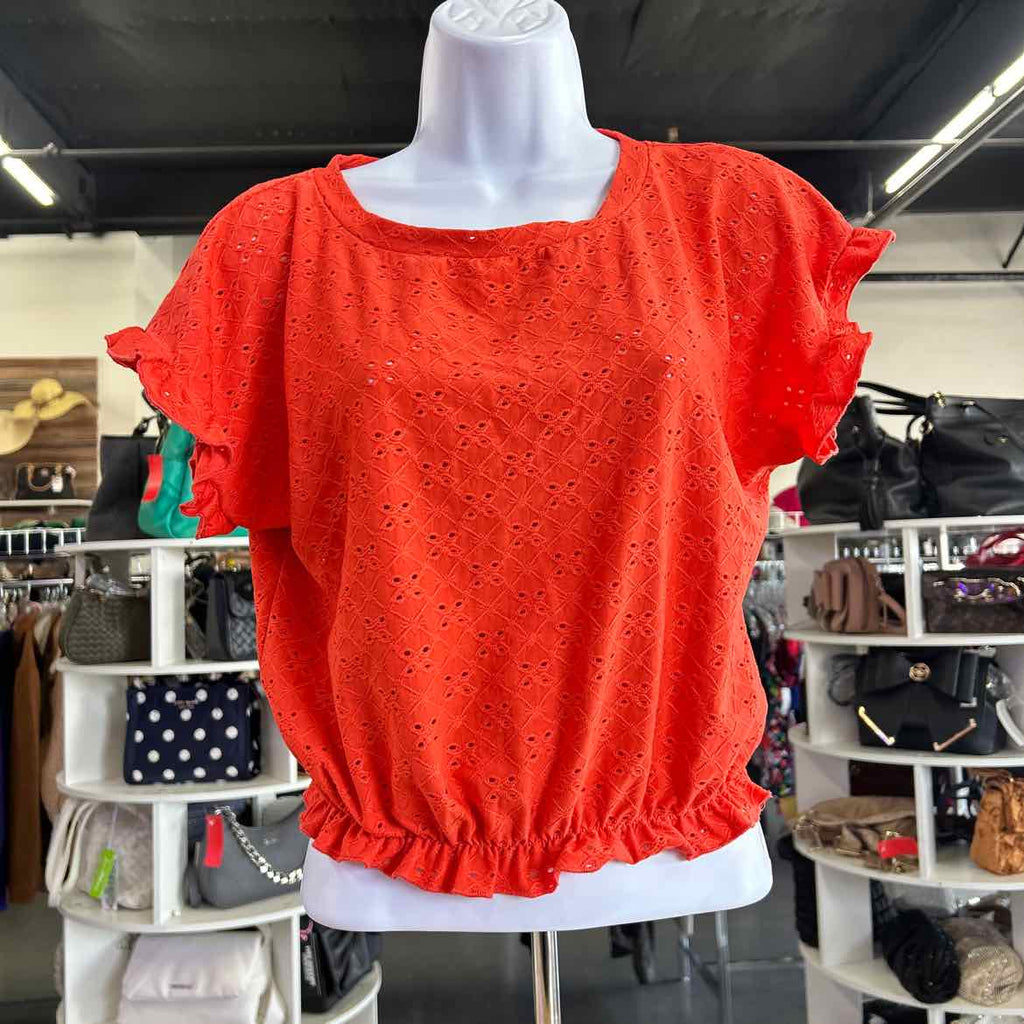 Hiatus Size XS Orange Preloved Blouse SS