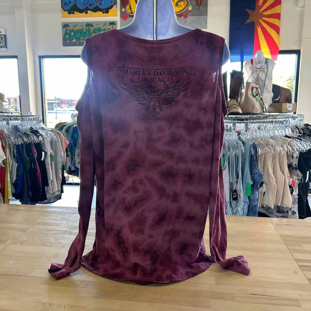 Harley Davidson Size 2XL Purple Rhinestone Cotton Preloved Longsleeve
