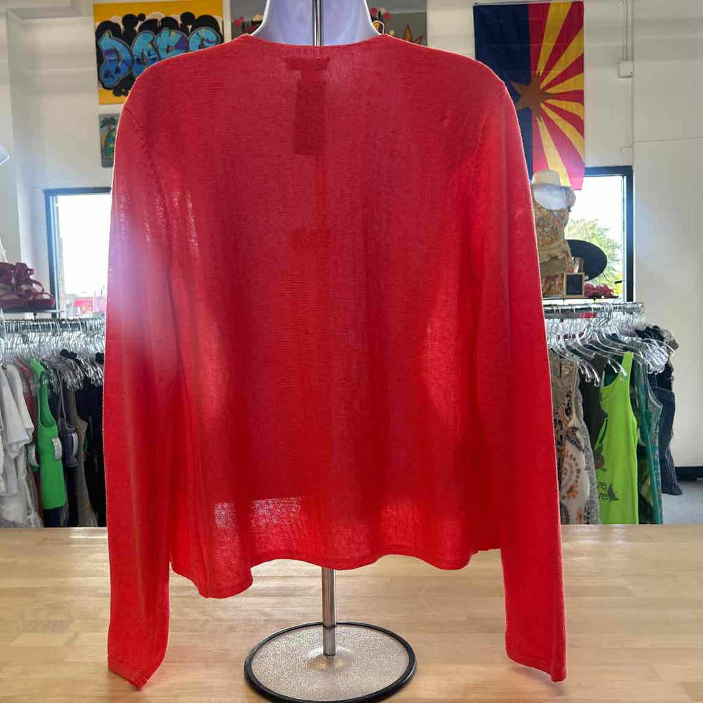 J Jill Size S Orange Preloved Cardigan