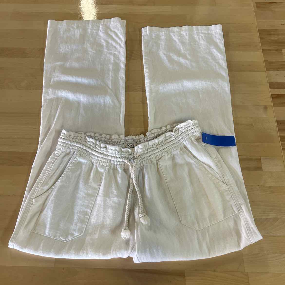 Roxy Size M White Linen Preloved Pants