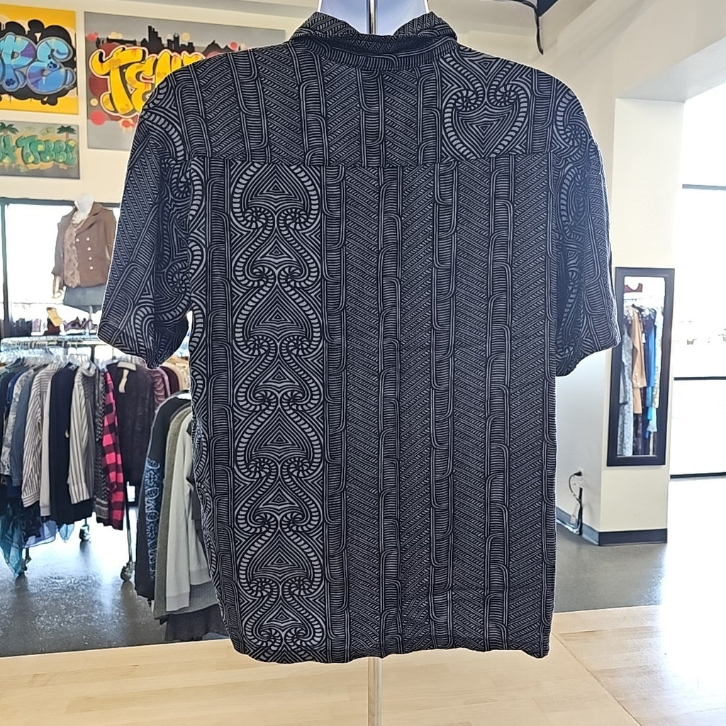Hula Bay Size M Gray Preloved MENS Button Down Shirt