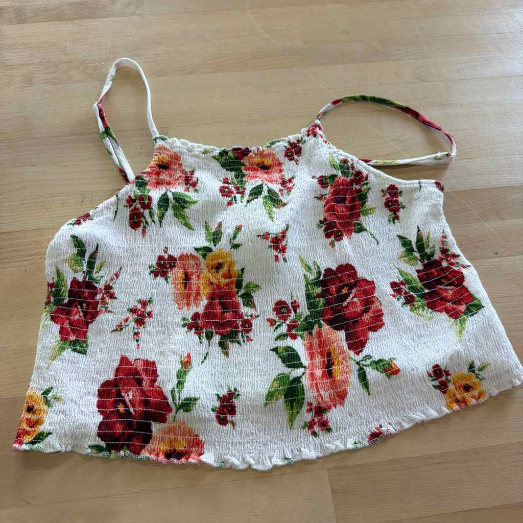 Ambiance Size L White Red Preloved Tank