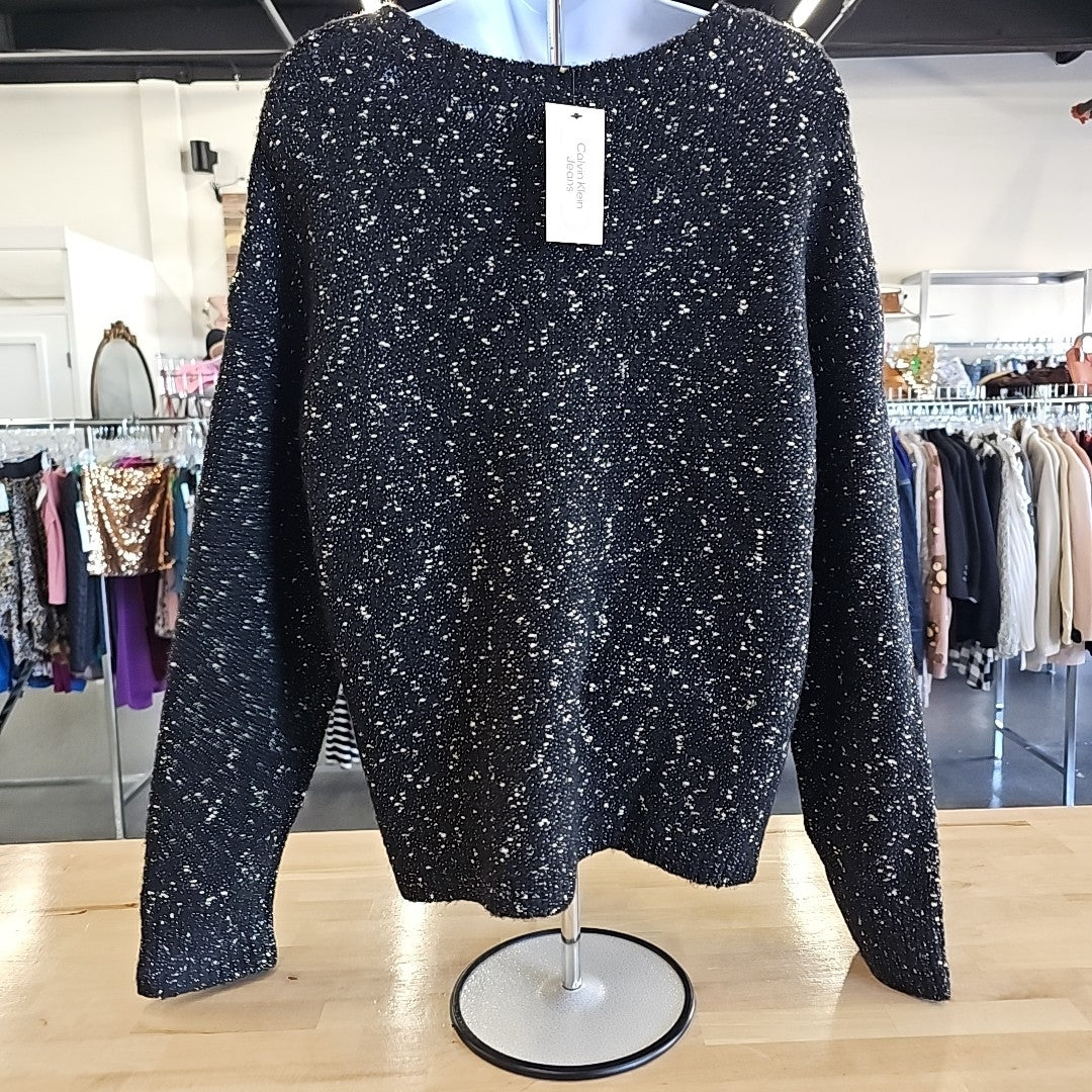 Calvin Klein Size XL Black Cardigan