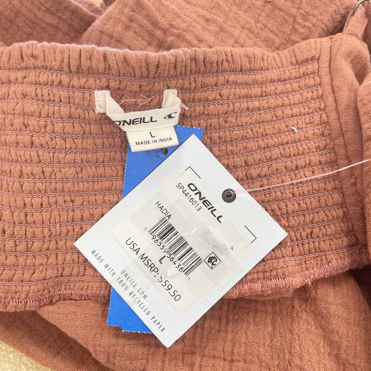 O'Neil Size L Hadia Dress - Burlwood
