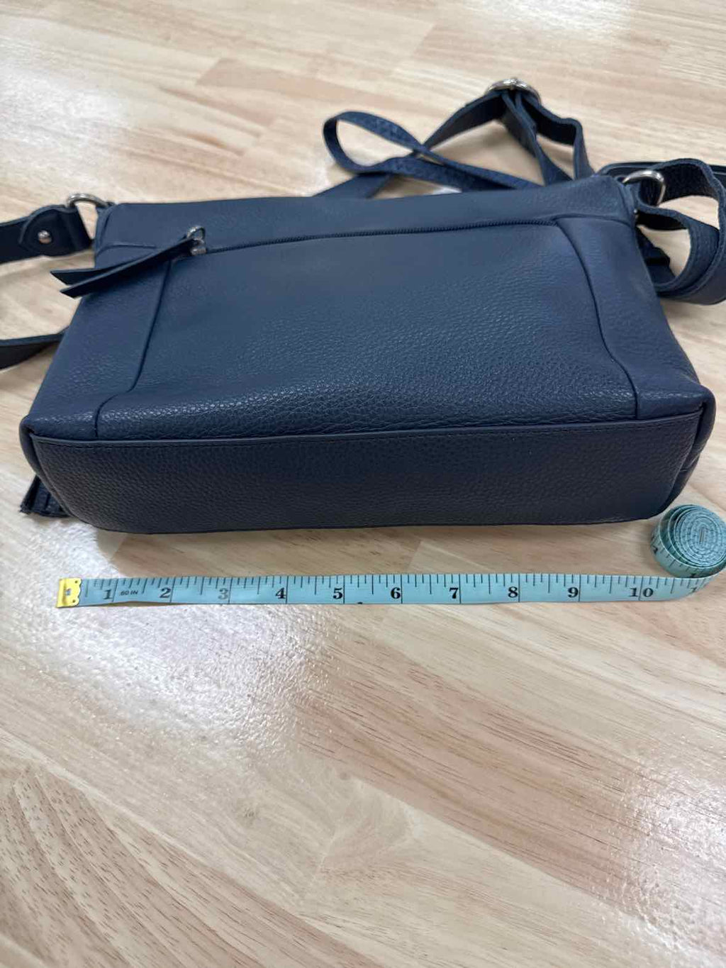 SAK Navy Melrose Leather Crossbody Preloved Handbag